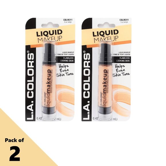 L.A. Colors Liquid Makeup True Beige PACK OF 2 - Picture 1 of 6